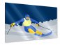 Preview: Acrylglasbild Skifahrer im Retrostyle 90 x 60 cm