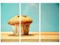 Preview: Leinwandbild 3-teilig Ein Muffin