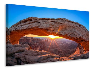 Leinwandbild Sonnenuntergang am Mesa Arch 30 x 20 cm